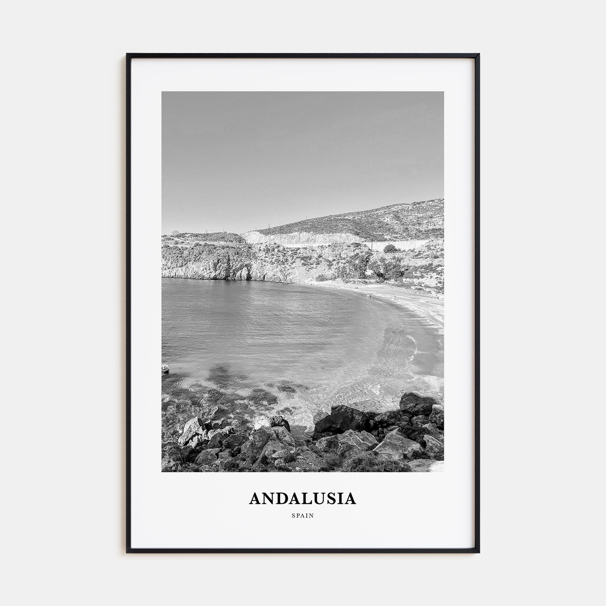 Andalusia Portrait B&W No 1 Poster