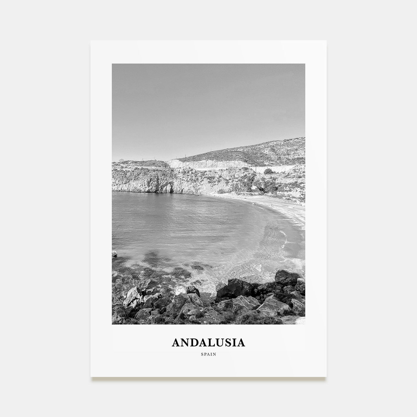 Andalusia Portrait B&W No 1 Poster