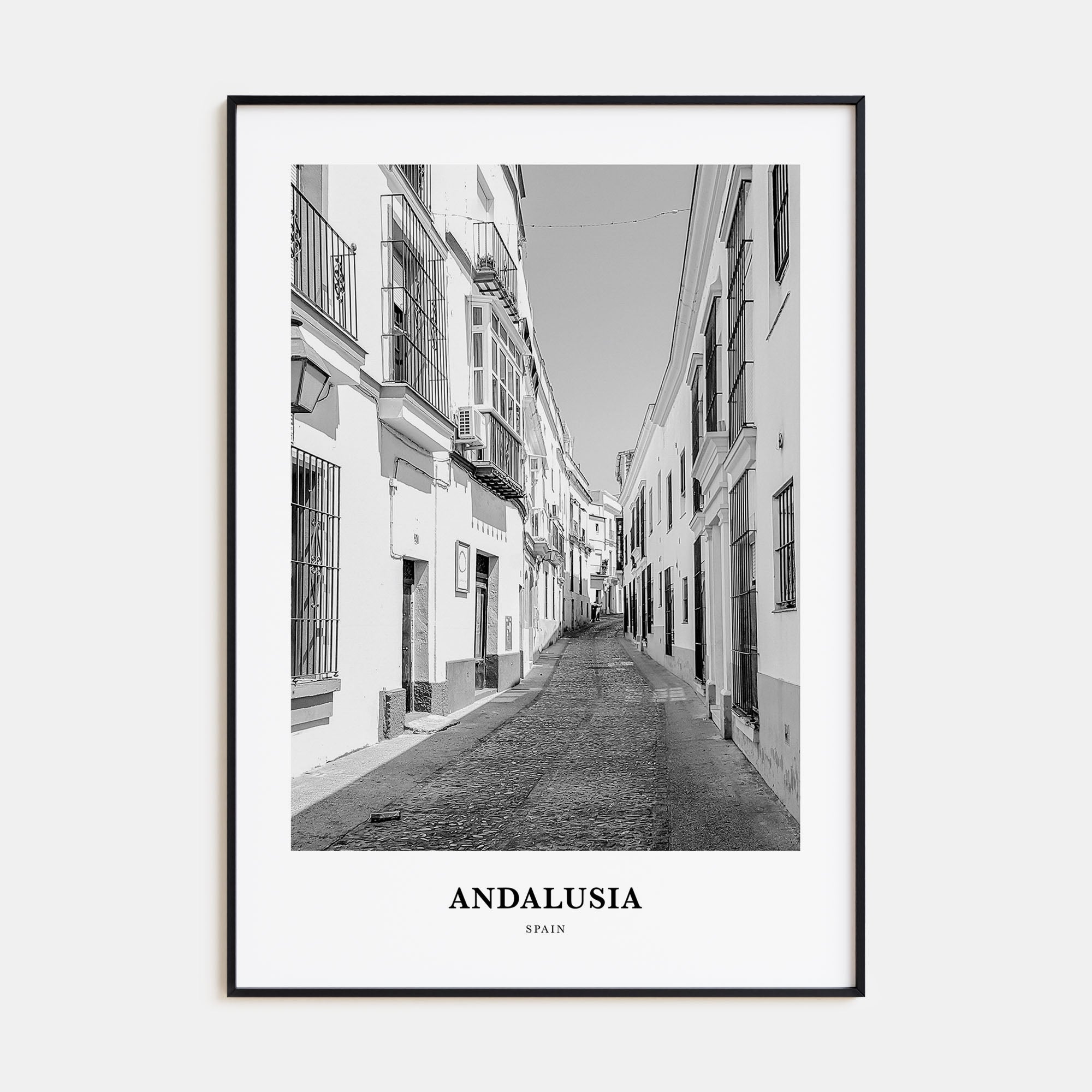 Andalusia Portrait B&W No 2 Poster