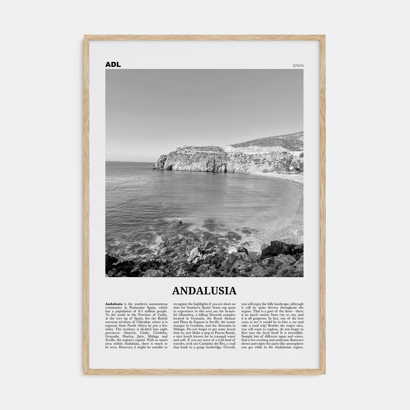 Andalusia Travel B&W No 2 Poster