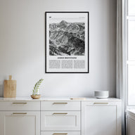 Andes Mountains Travel B&W Poster