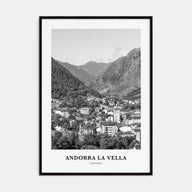 Andorra la Vella Portrait B&W Poster
