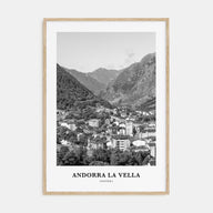 Andorra la Vella Portrait B&W Poster
