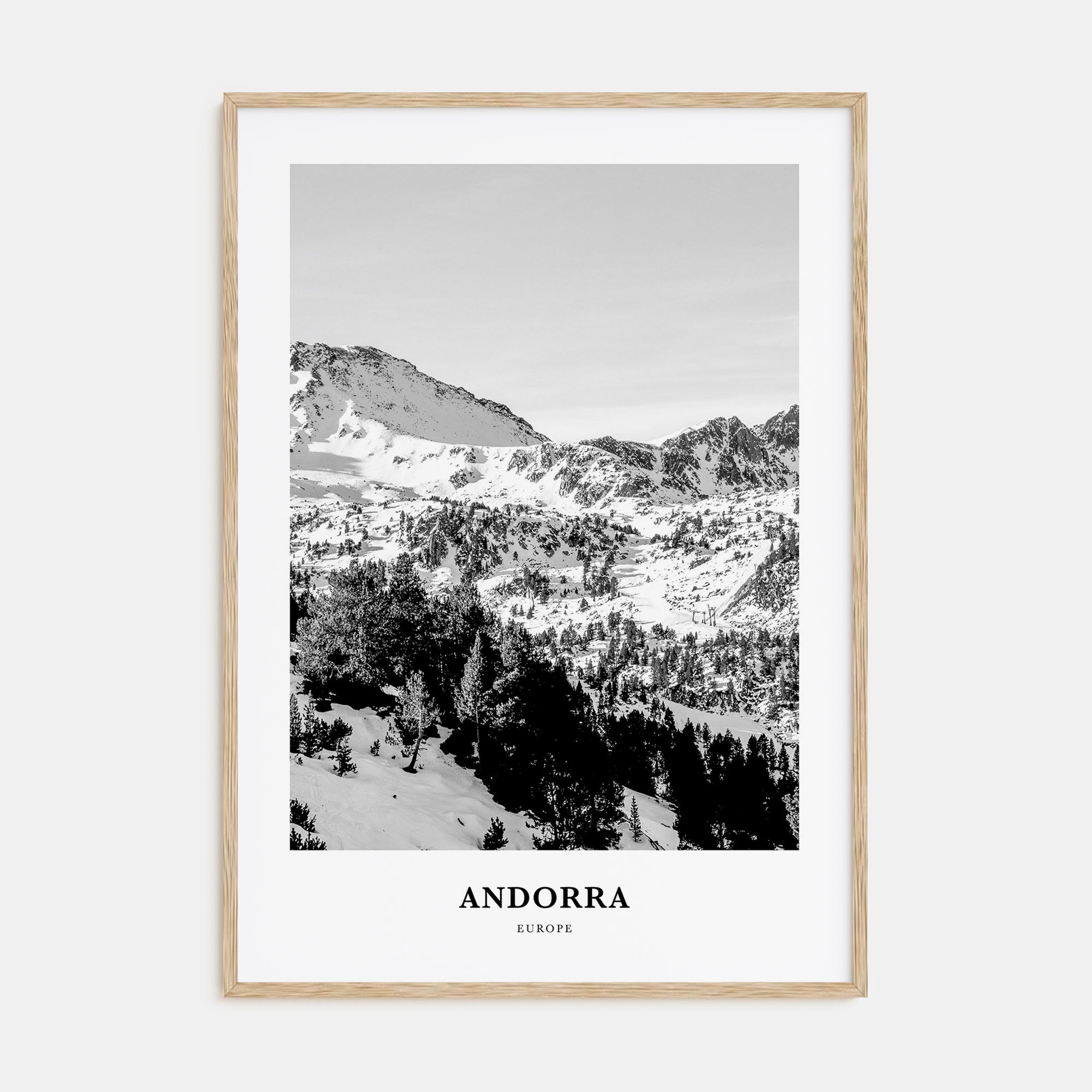 Andorra Portrait B&W Poster