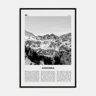 Andorra Travel B&W Poster