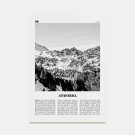 Andorra Travel B&W Poster