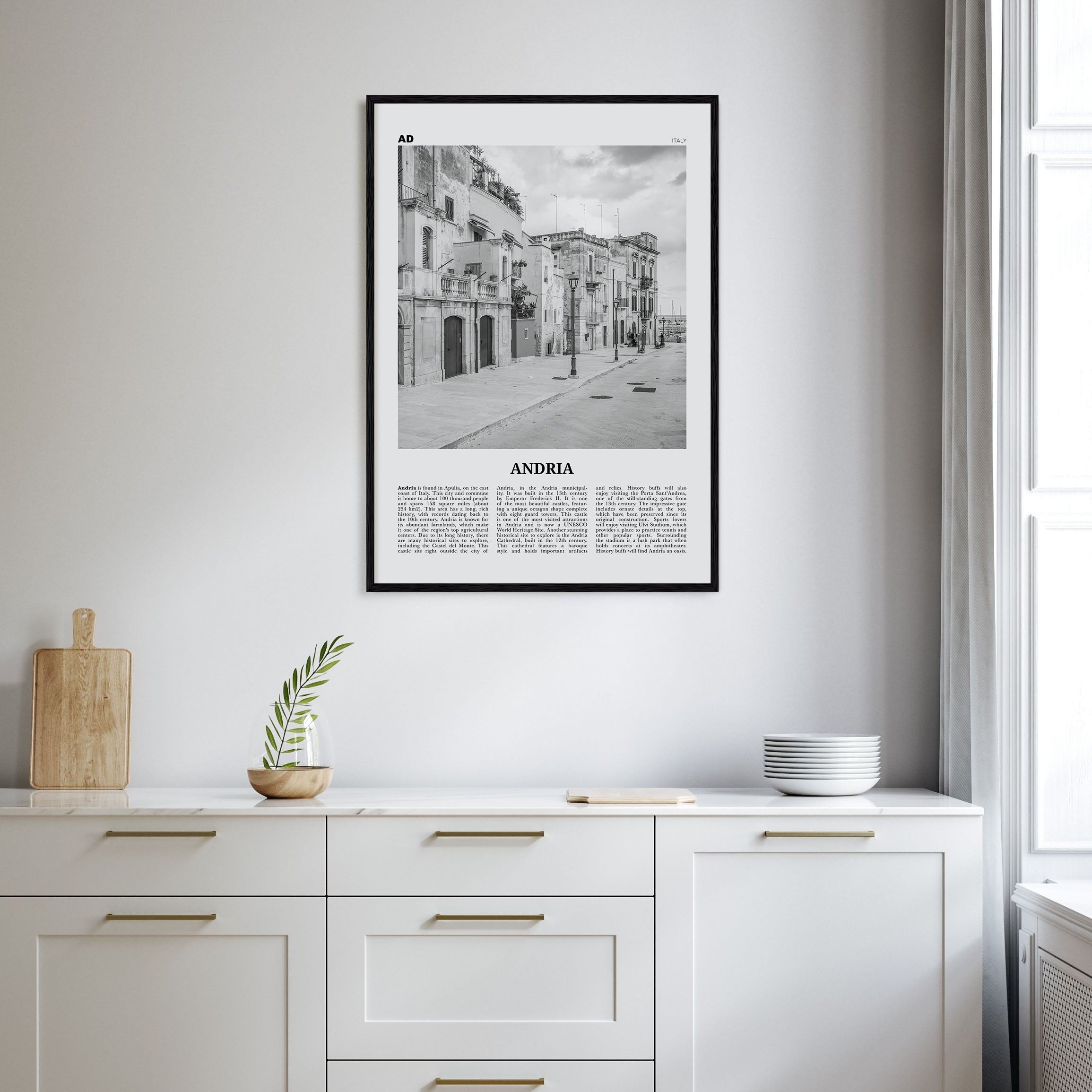 Andria Travel B&W Poster