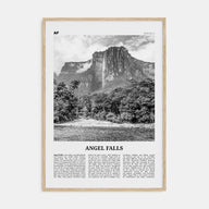 Angel Falls Travel B&W Poster