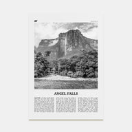 Angel Falls Travel B&W Poster