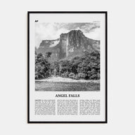 Angel Falls Travel B&W Poster