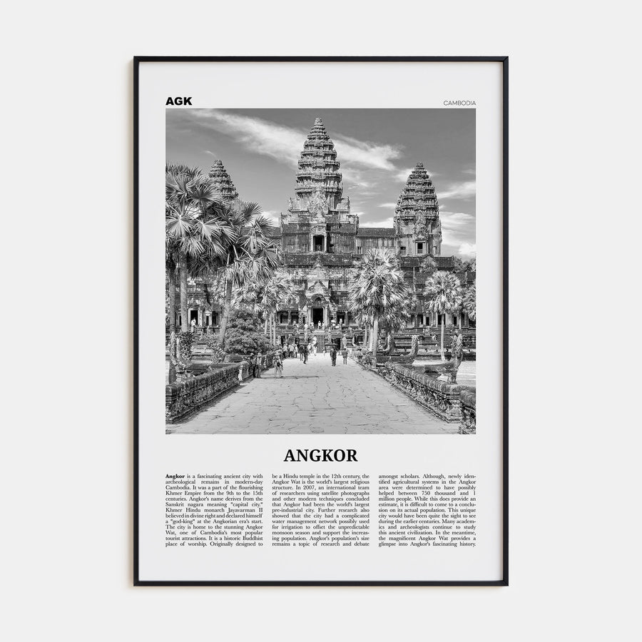 Angkor Travel B&W Poster
