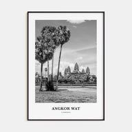 Angkor Wat Portrait B&W Poster