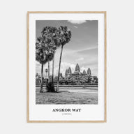 Angkor Wat Portrait B&W Poster