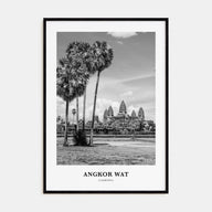 Angkor Wat Portrait B&W Poster
