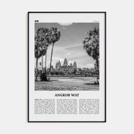 Angkor Wat Travel B&W Poster