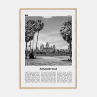 Angkor Wat Travel B&W Poster
