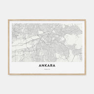 Ankara Map Landscape Poster