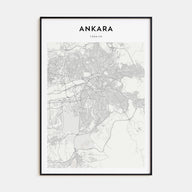 Ankara Map Portrait Poster
