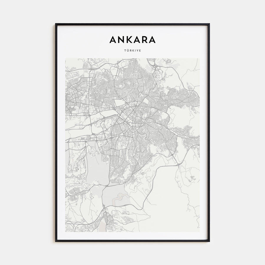 Ankara Map Portrait Poster