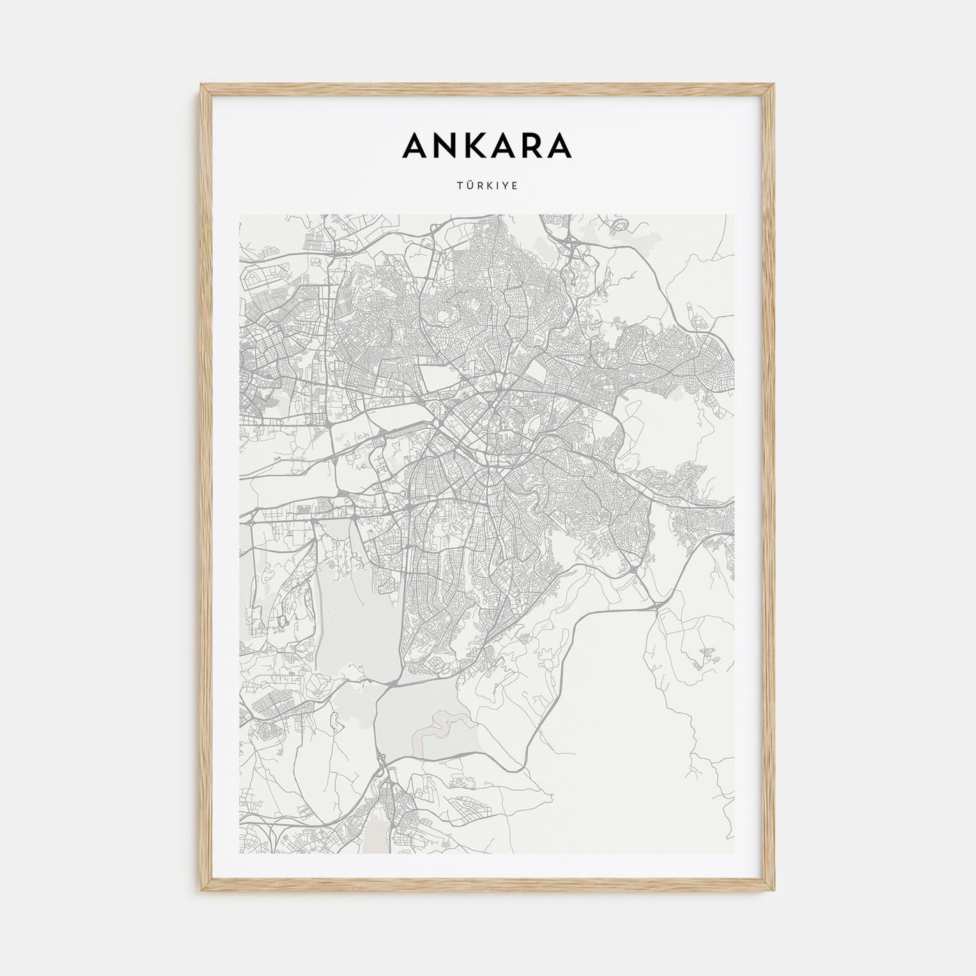 Ankara Map Portrait Poster
