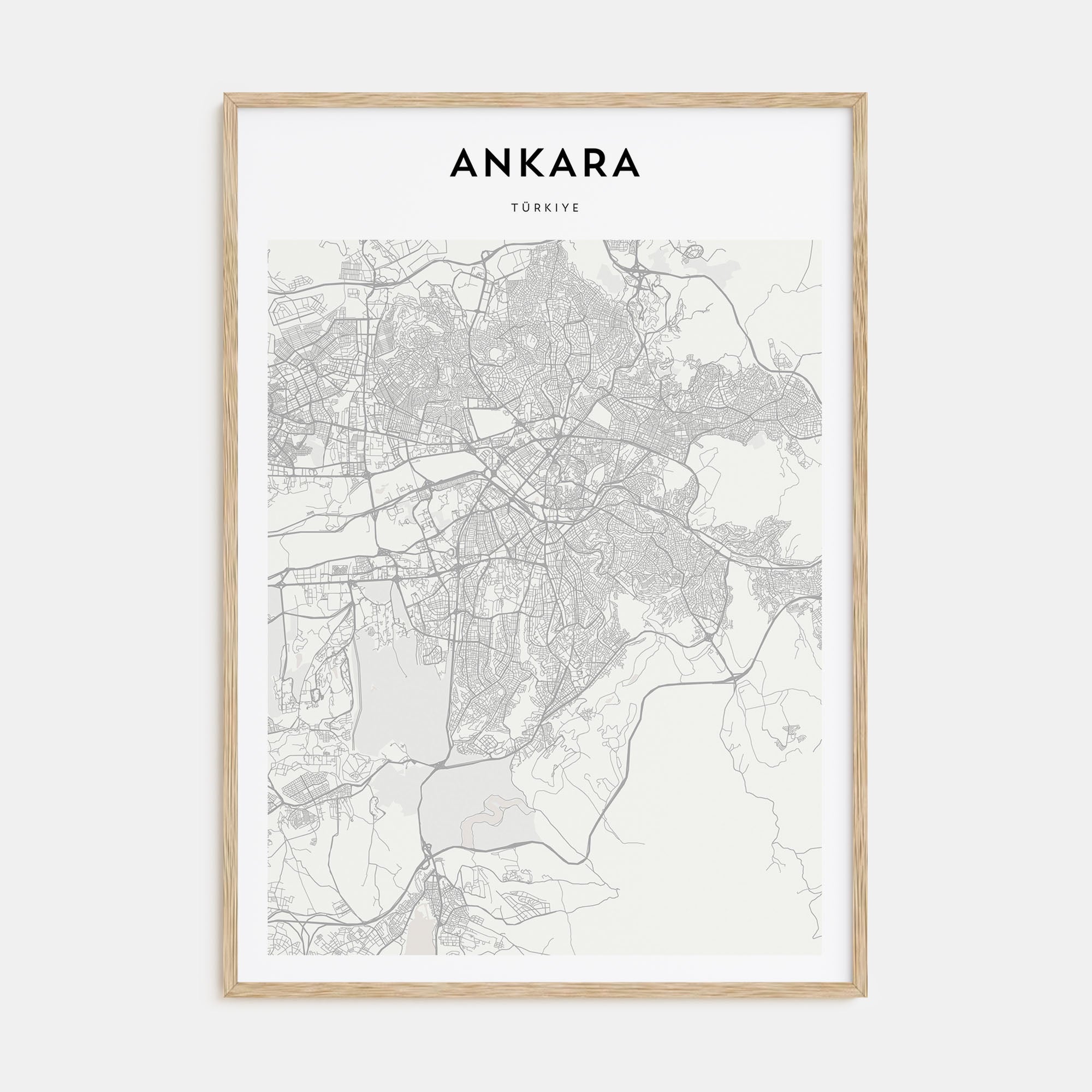 Ankara Map Portrait Poster
