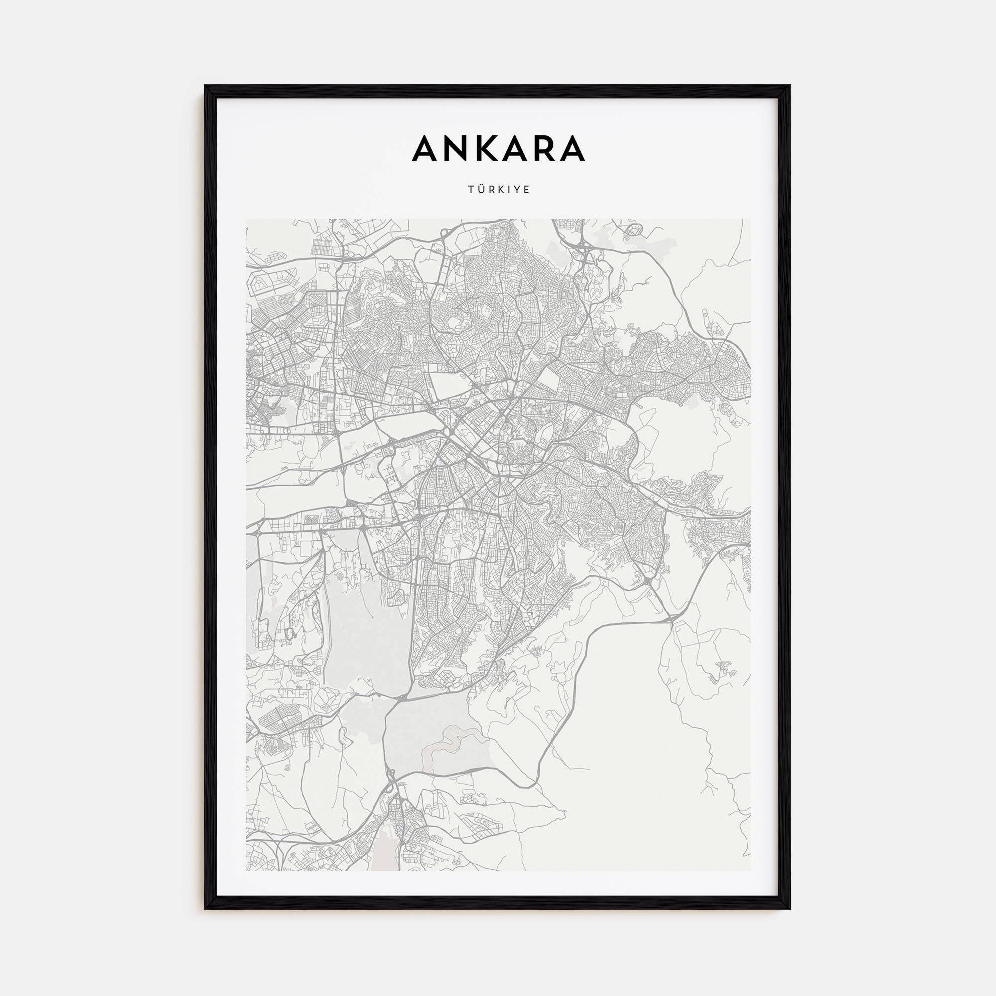 Ankara Map Portrait Poster