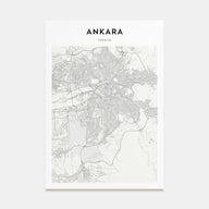 Ankara Map Portrait Poster