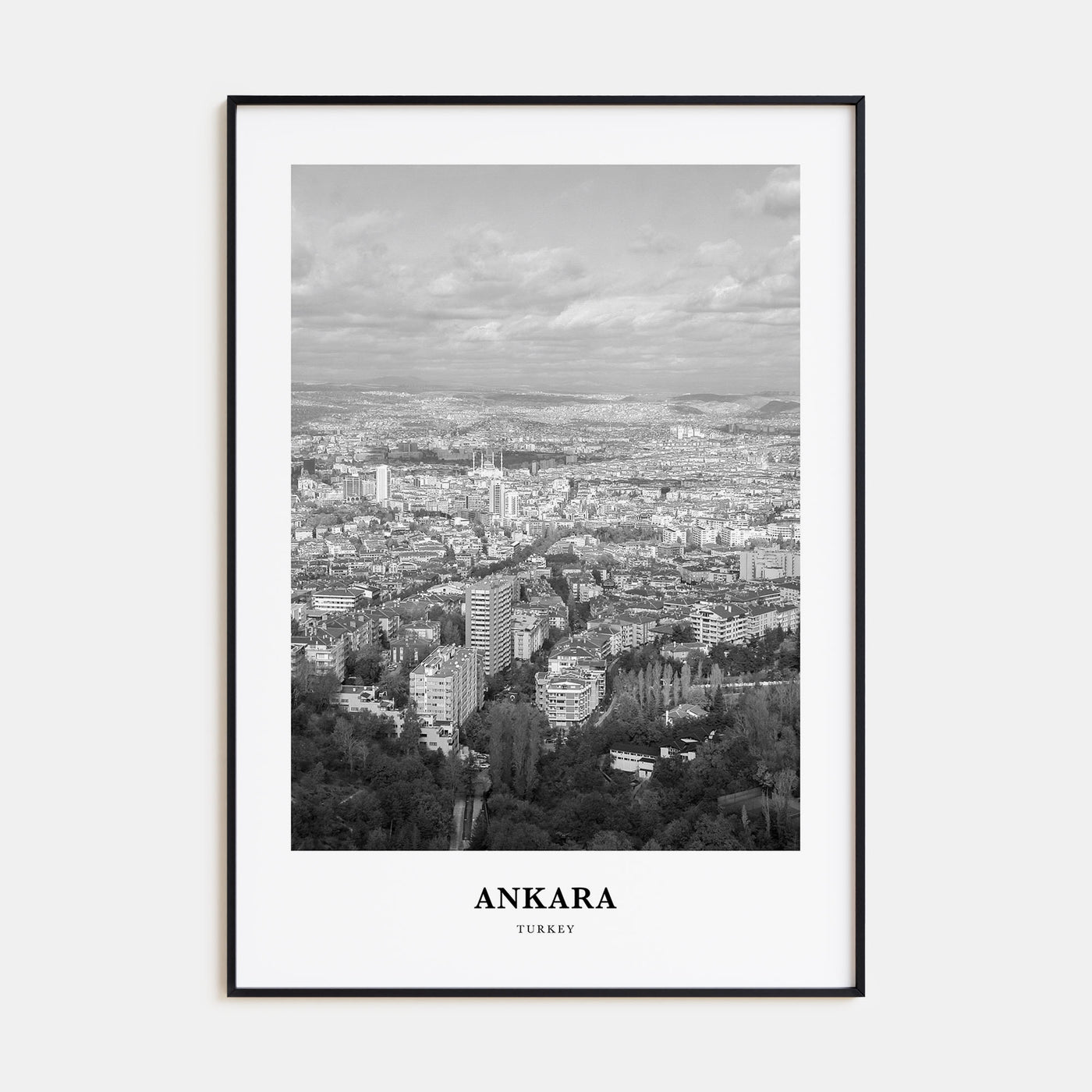 Ankara Portrait B&W Poster