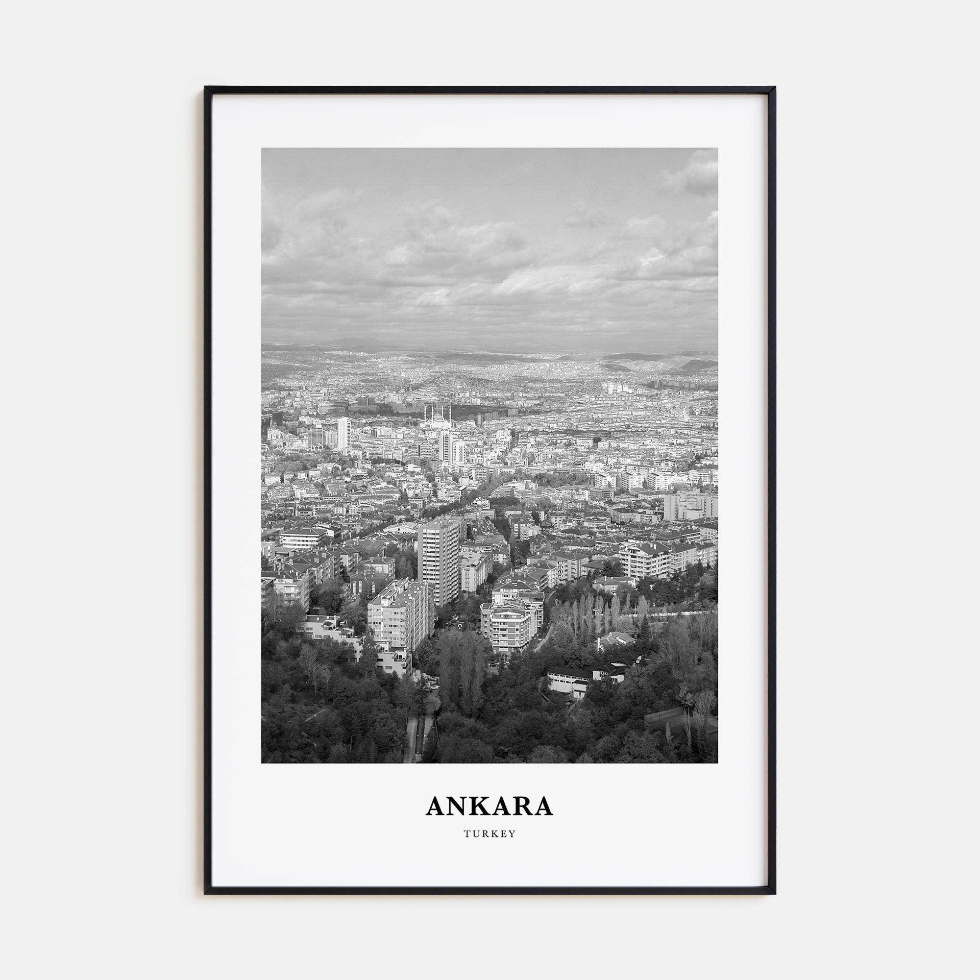 Ankara Portrait B&W Poster