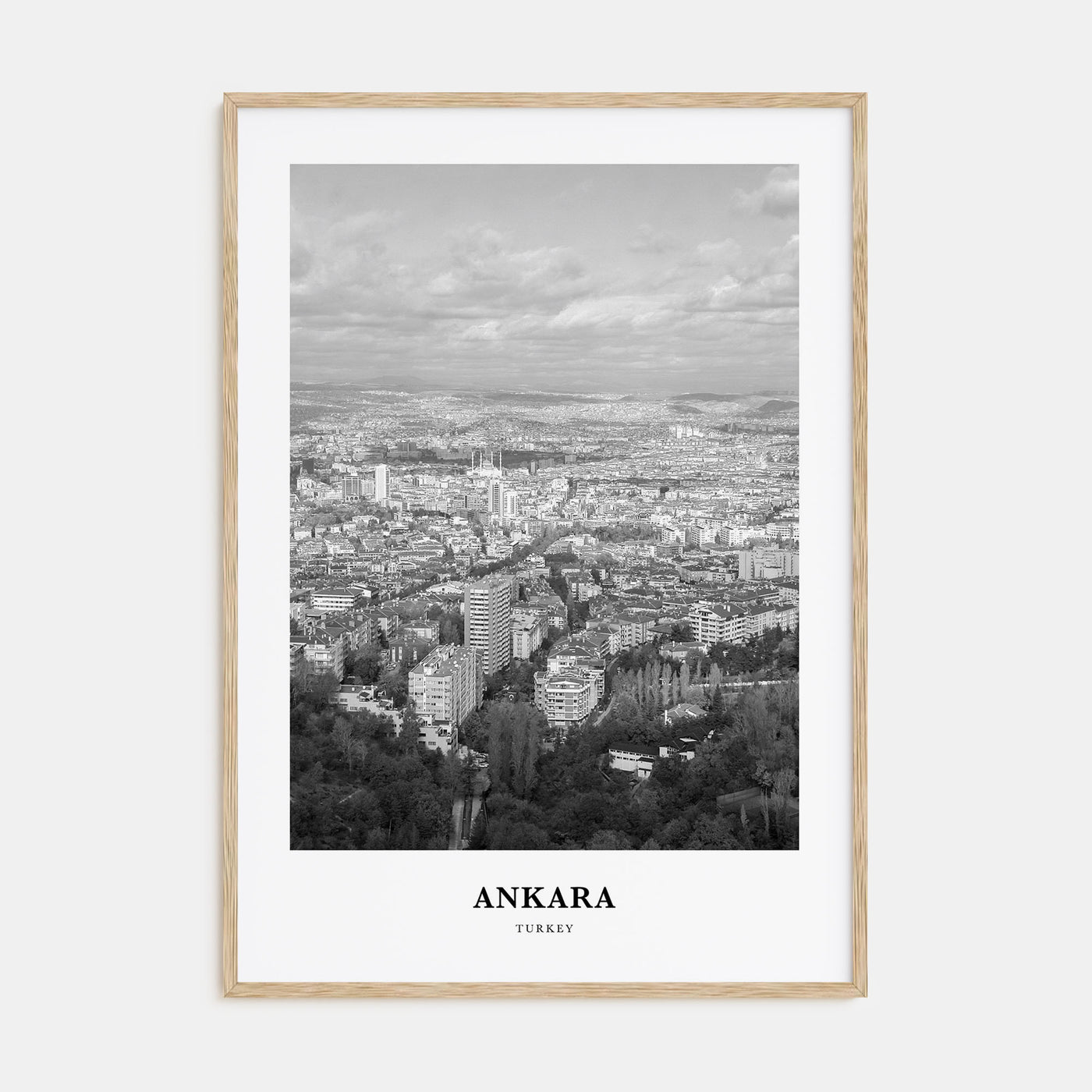 Ankara Portrait B&W Poster