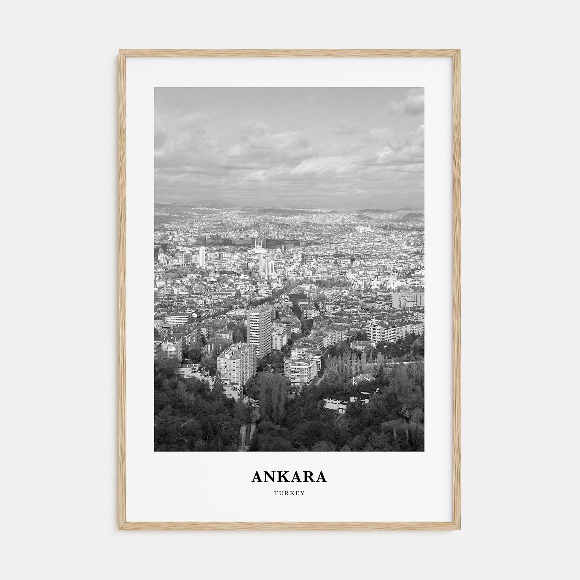 Ankara Portrait B&W Poster
