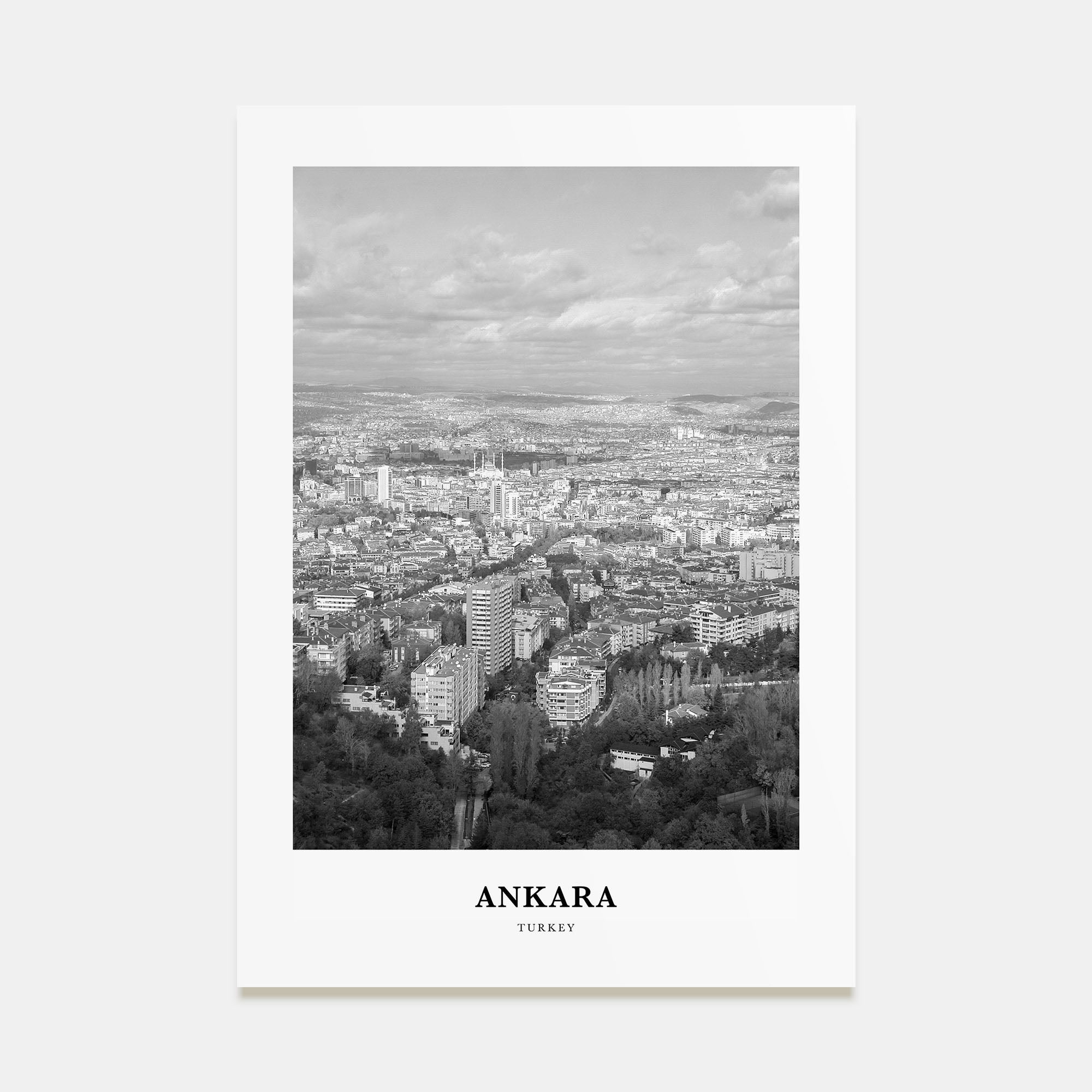 Ankara Portrait B&W Poster