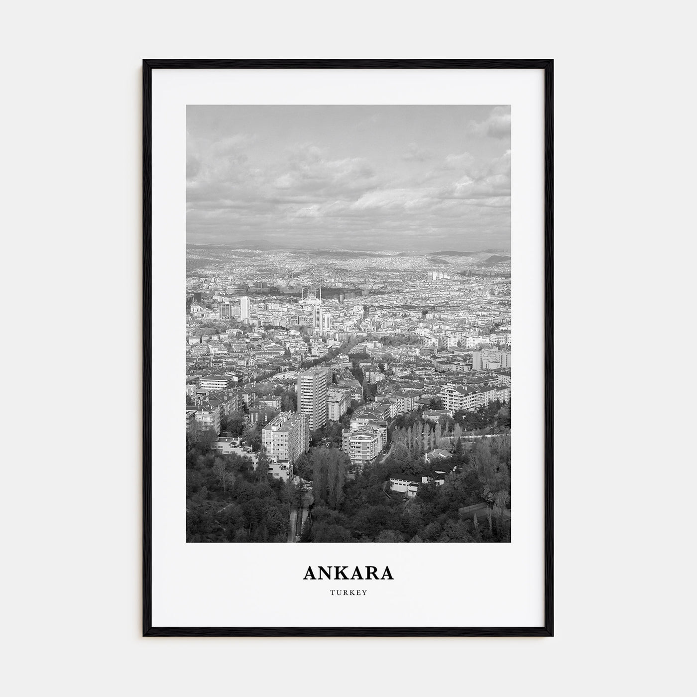 Ankara Portrait B&W Poster