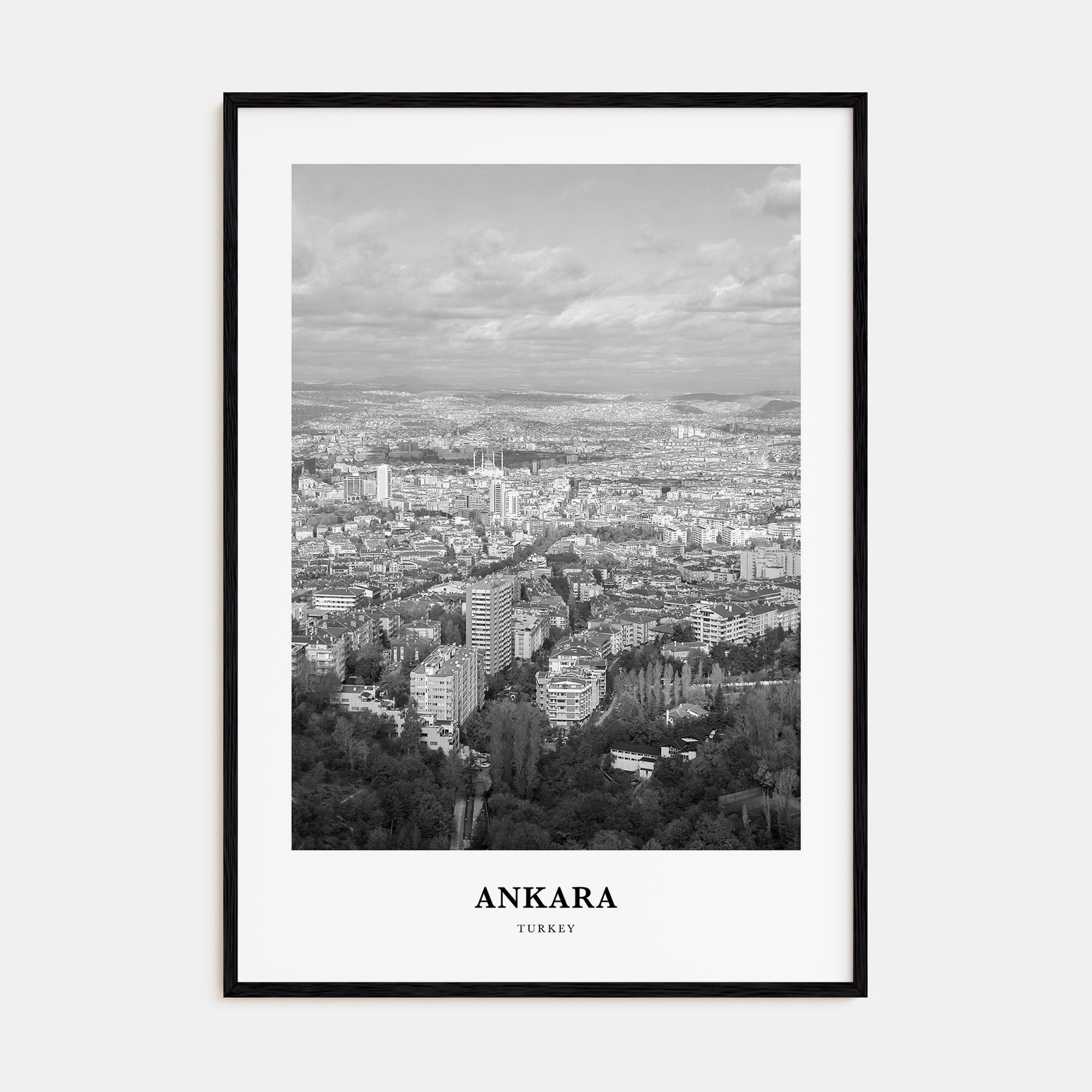 Ankara Portrait B&W Poster