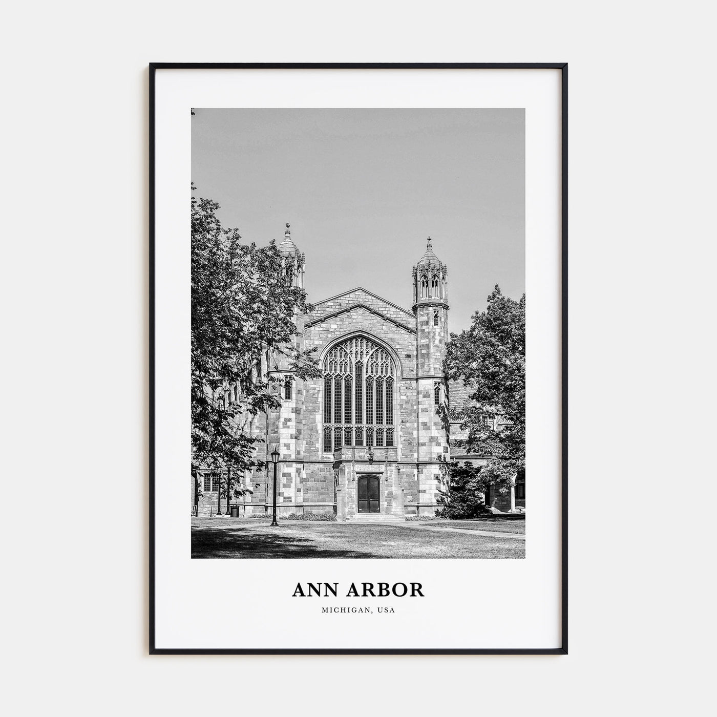 Ann Arbor Portrait B&W No 1 Poster