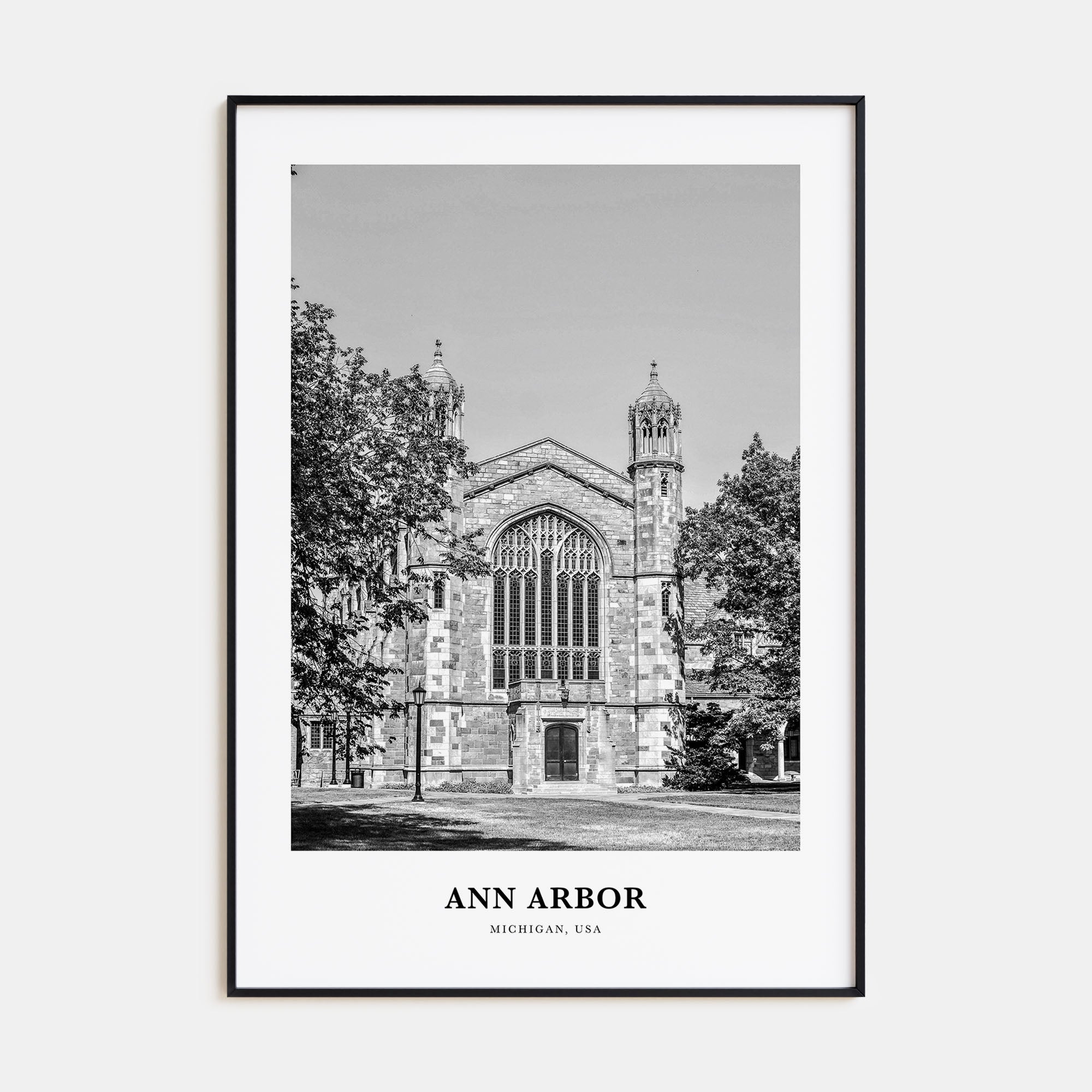 Ann Arbor Portrait B&W No 1 Poster