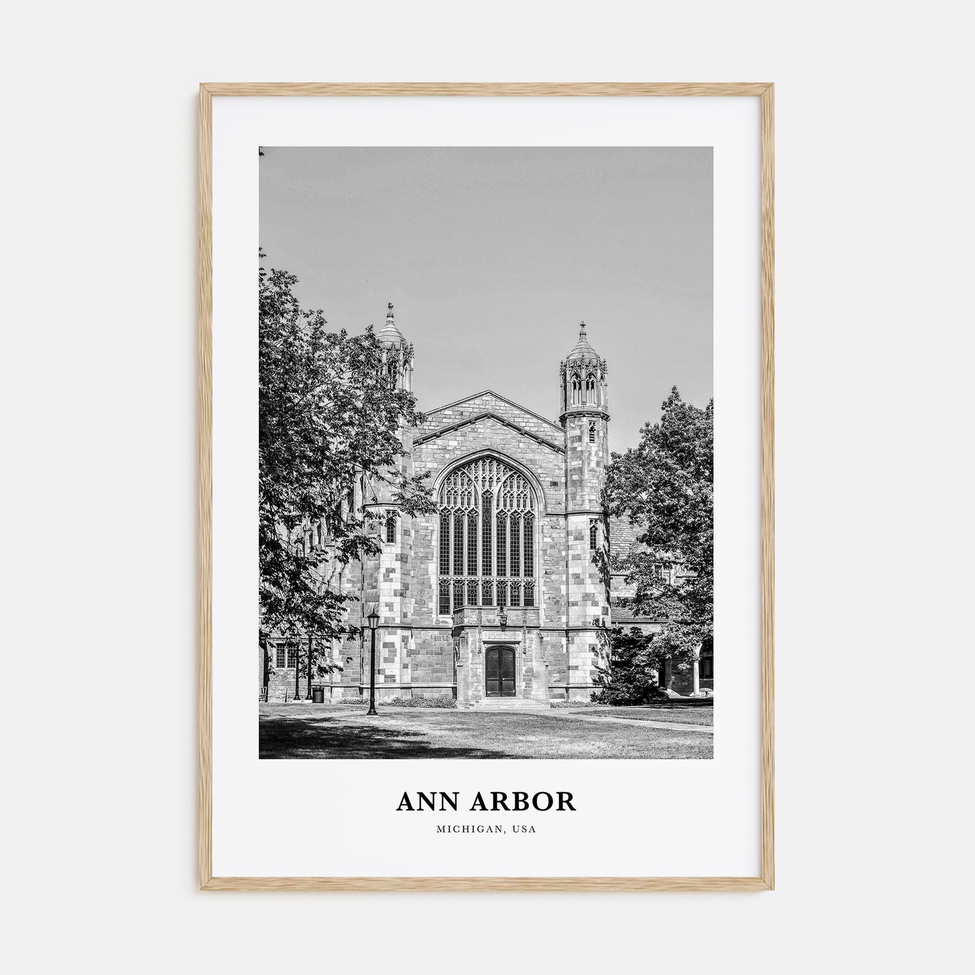 Ann Arbor Portrait B&W No 1 Poster