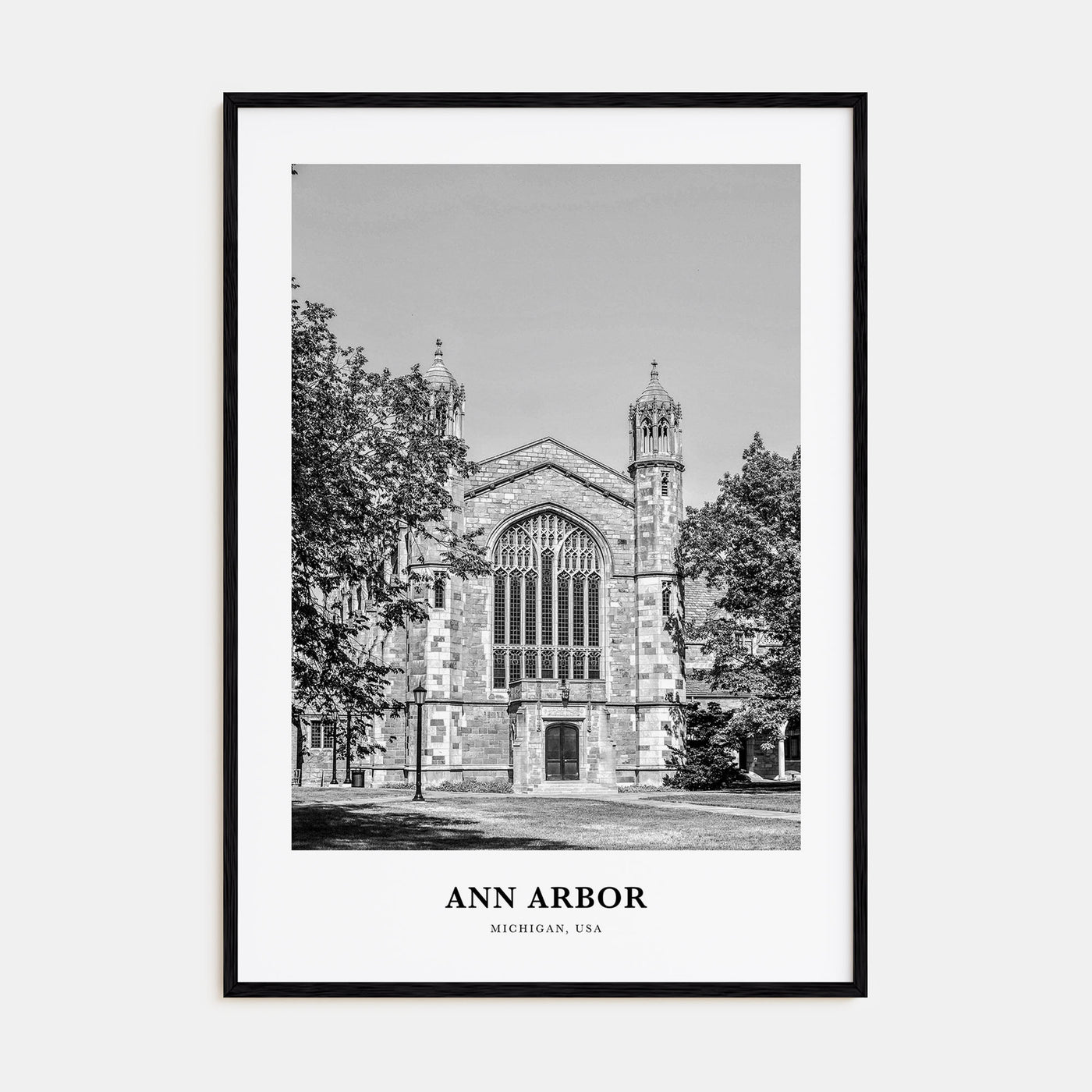 Ann Arbor Portrait B&W No 1 Poster