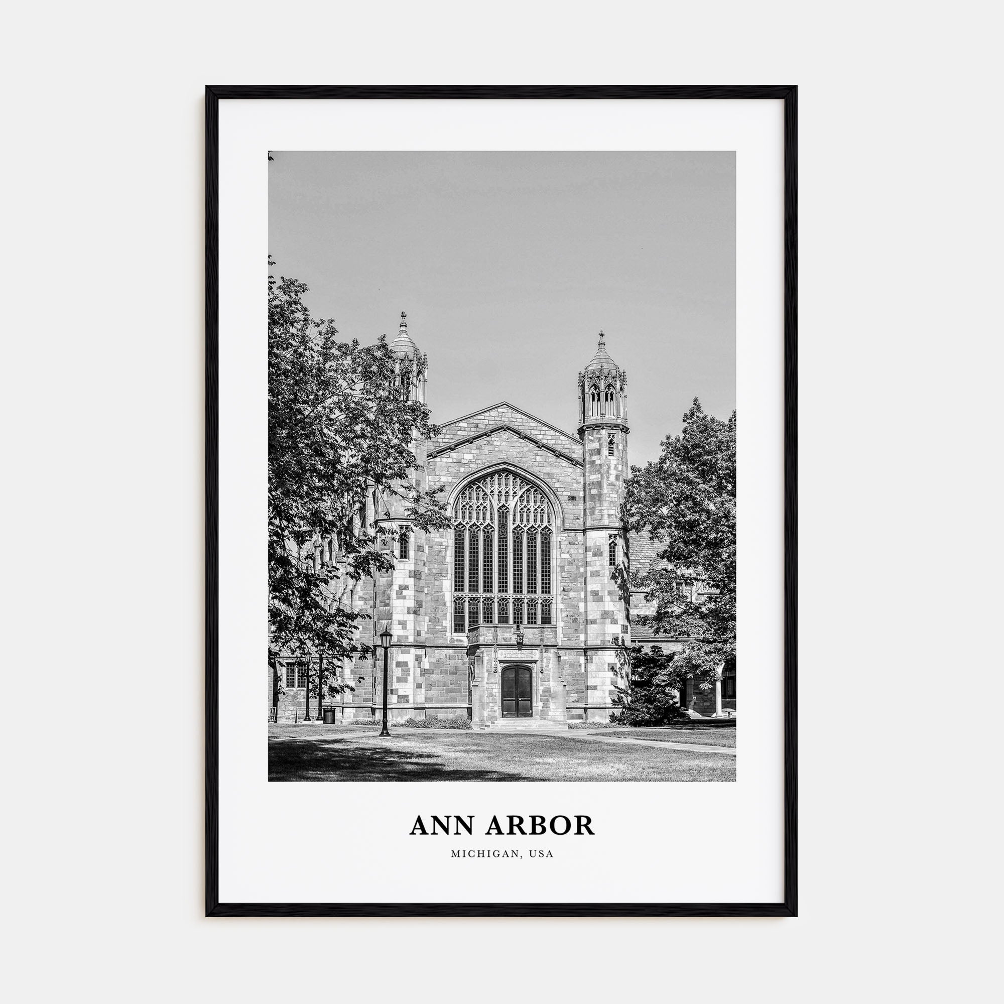 Ann Arbor Portrait B&W No 1 Poster