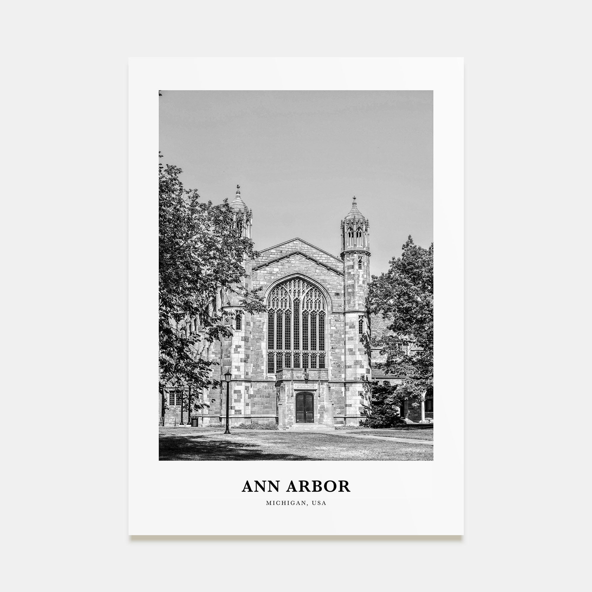 Ann Arbor Portrait B&W No 1 Poster