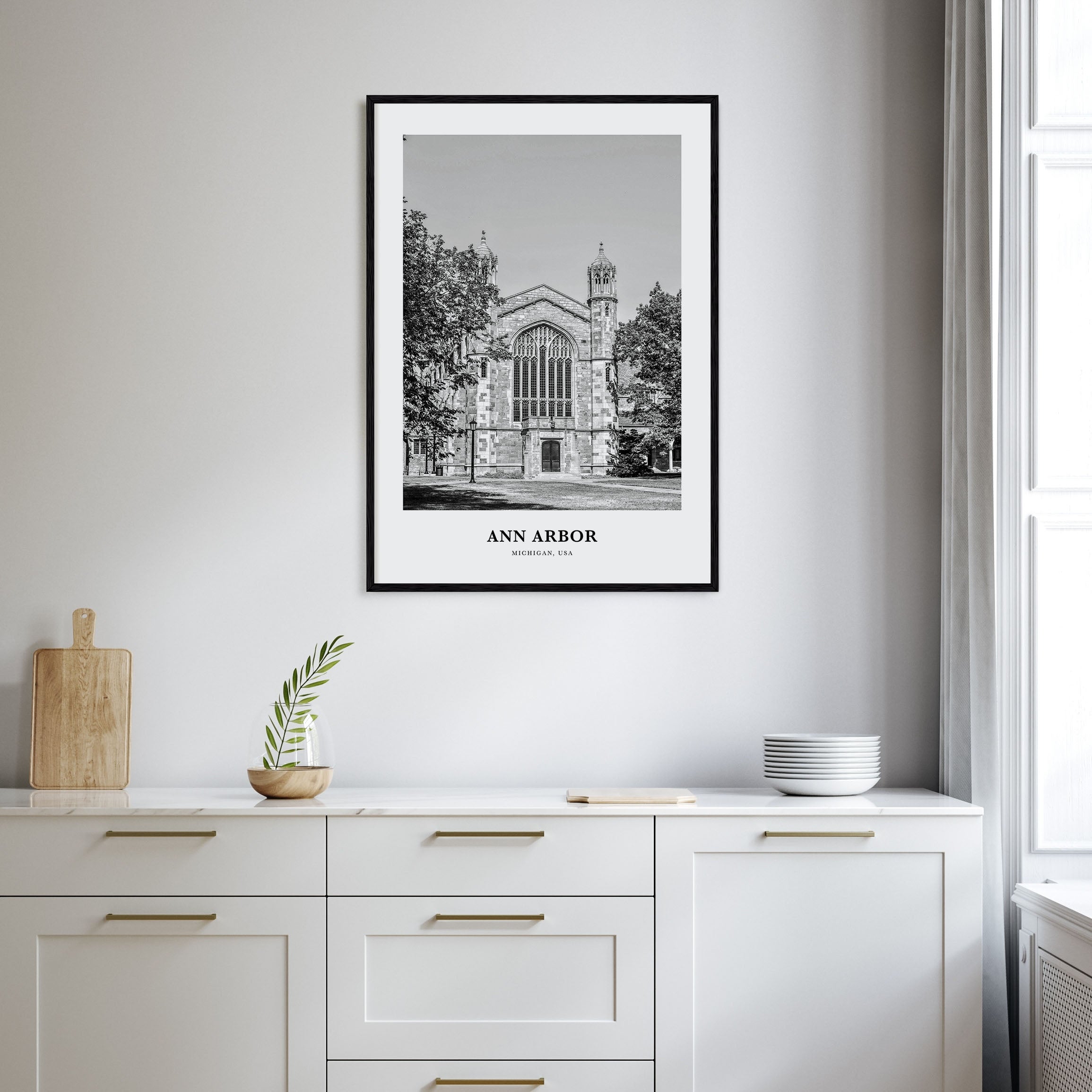 Ann Arbor Portrait B&W No 1 Poster