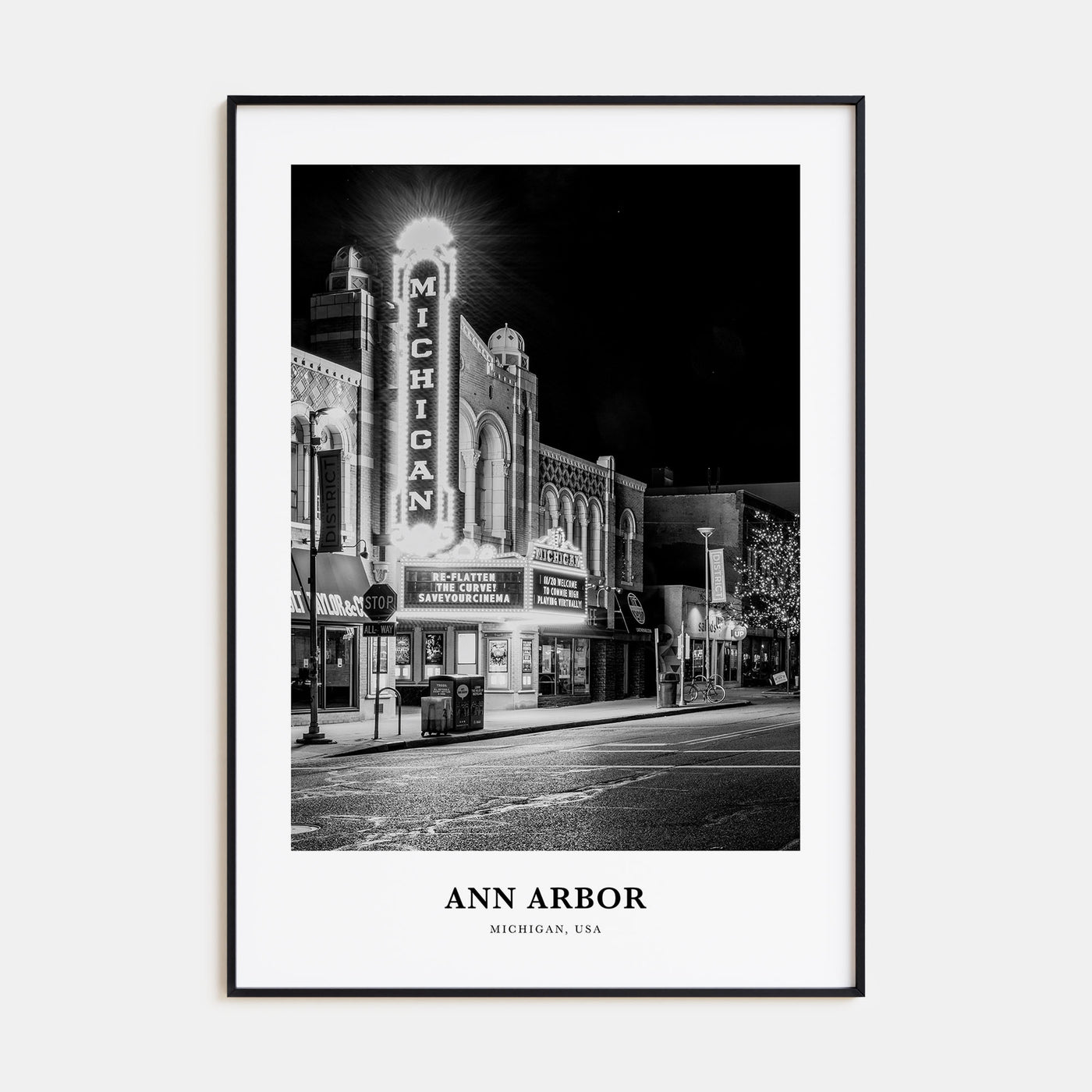 Ann Arbor Portrait B&W No 2 Poster