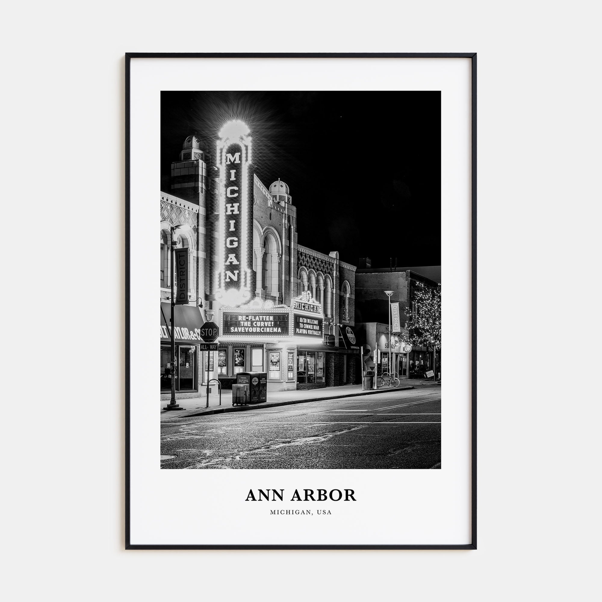 Ann Arbor Portrait B&W No 2 Poster