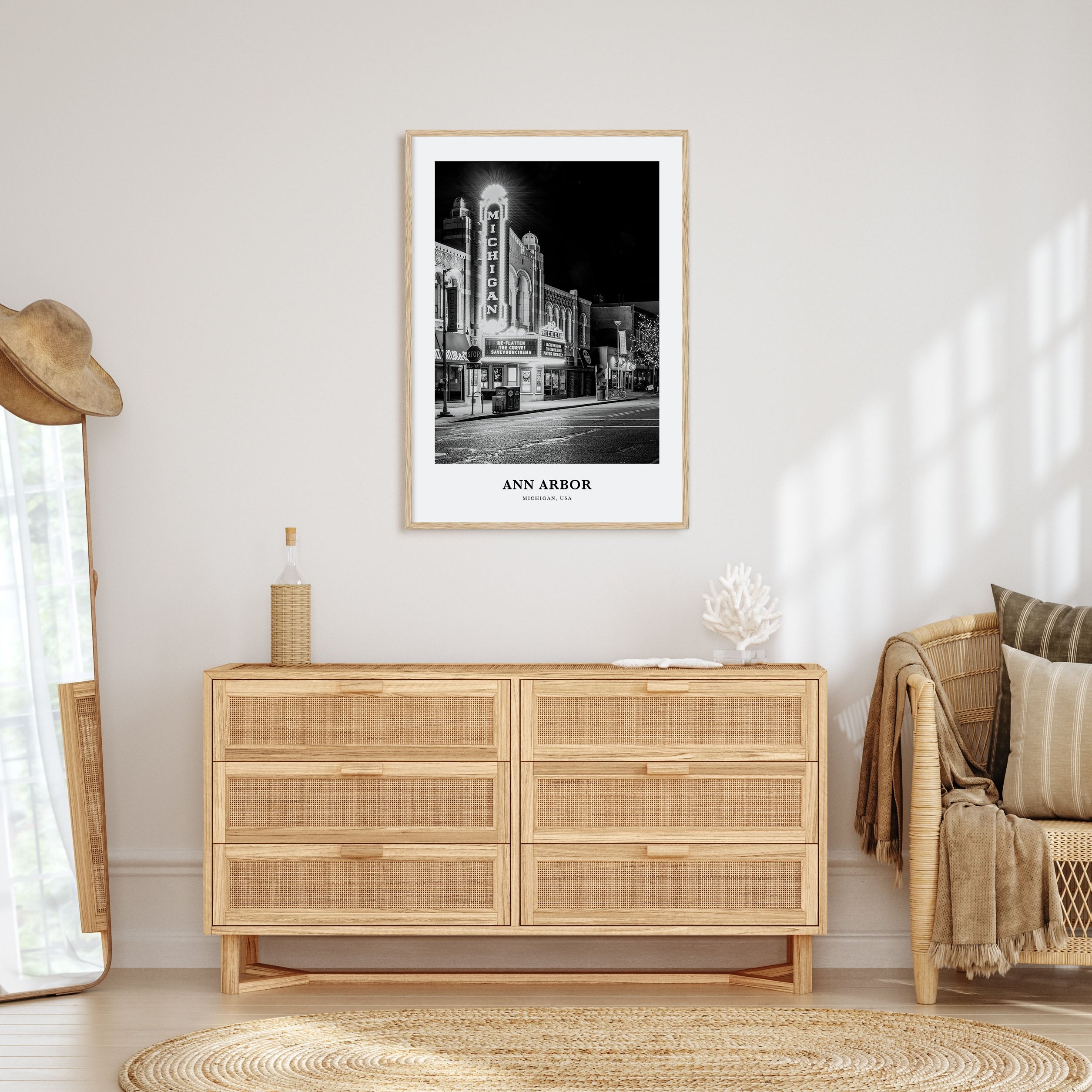 Ann Arbor Portrait B&W No 2 Poster