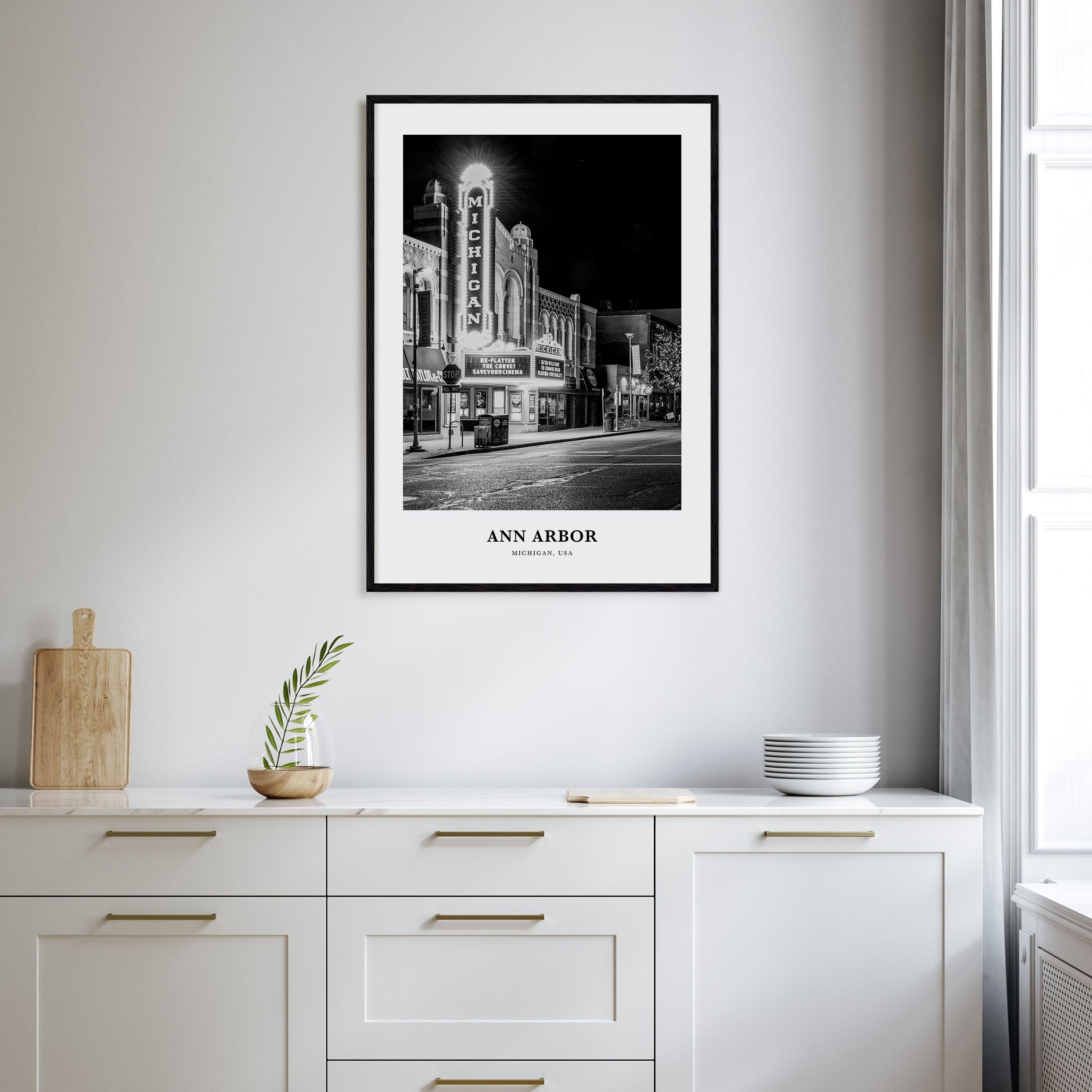 Ann Arbor Portrait B&W No 2 Poster