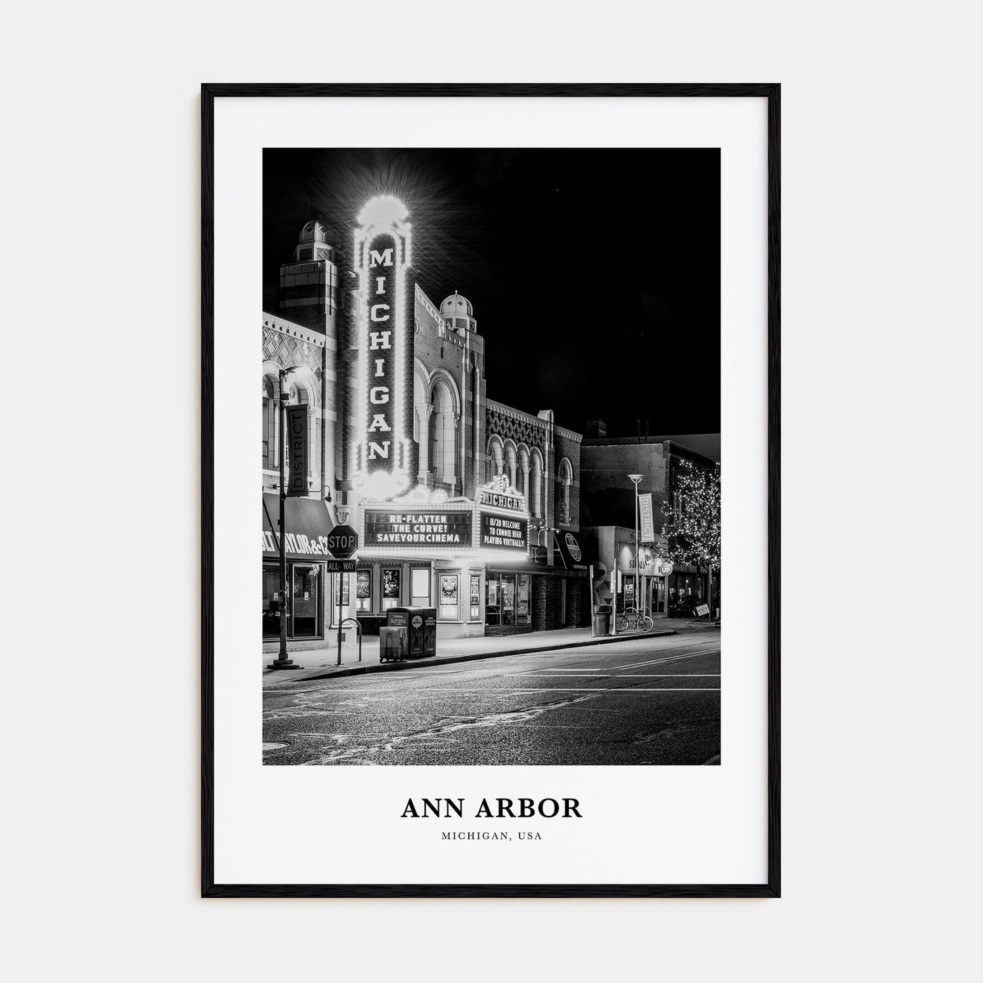 Ann Arbor Portrait B&W No 2 Poster
