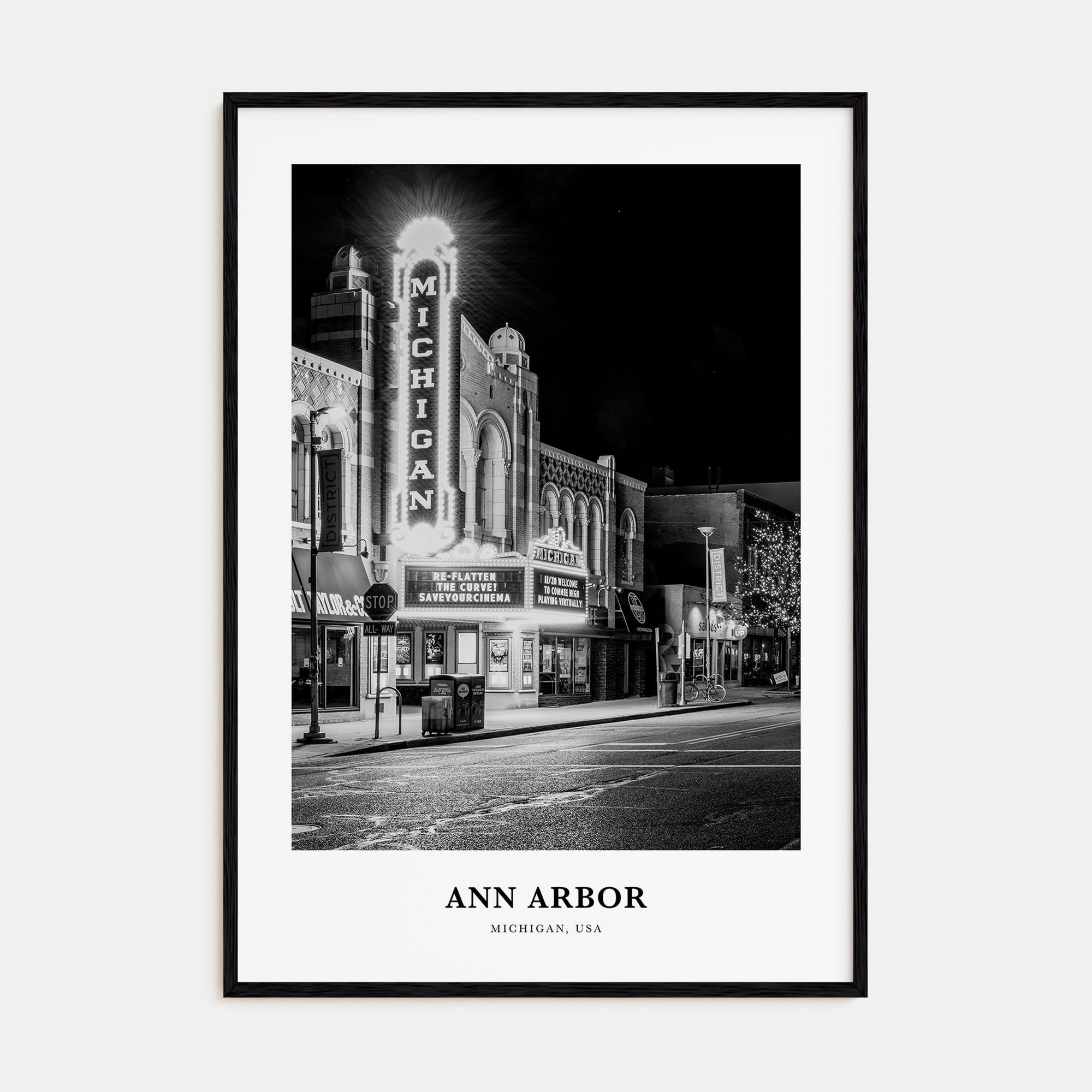 Ann Arbor Portrait B&W No 2 Poster