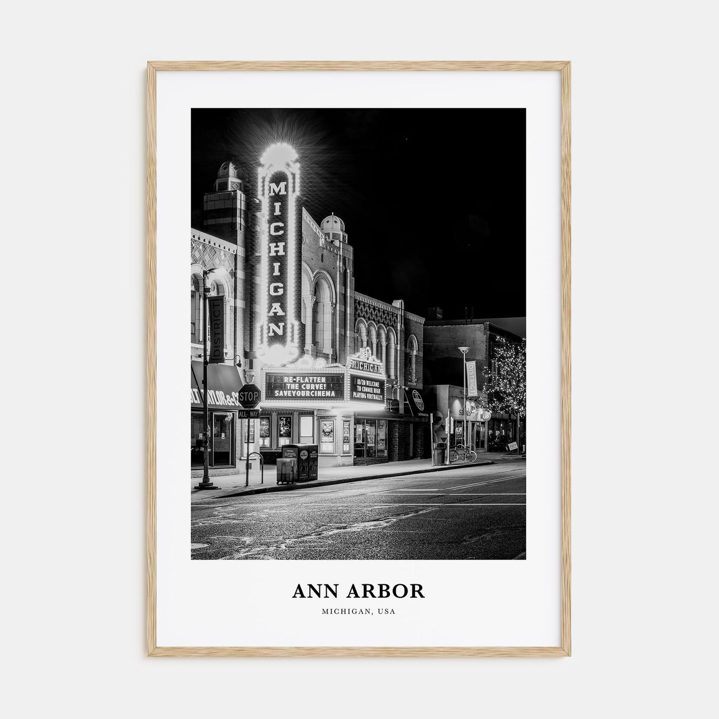 Ann Arbor Portrait B&W No 2 Poster