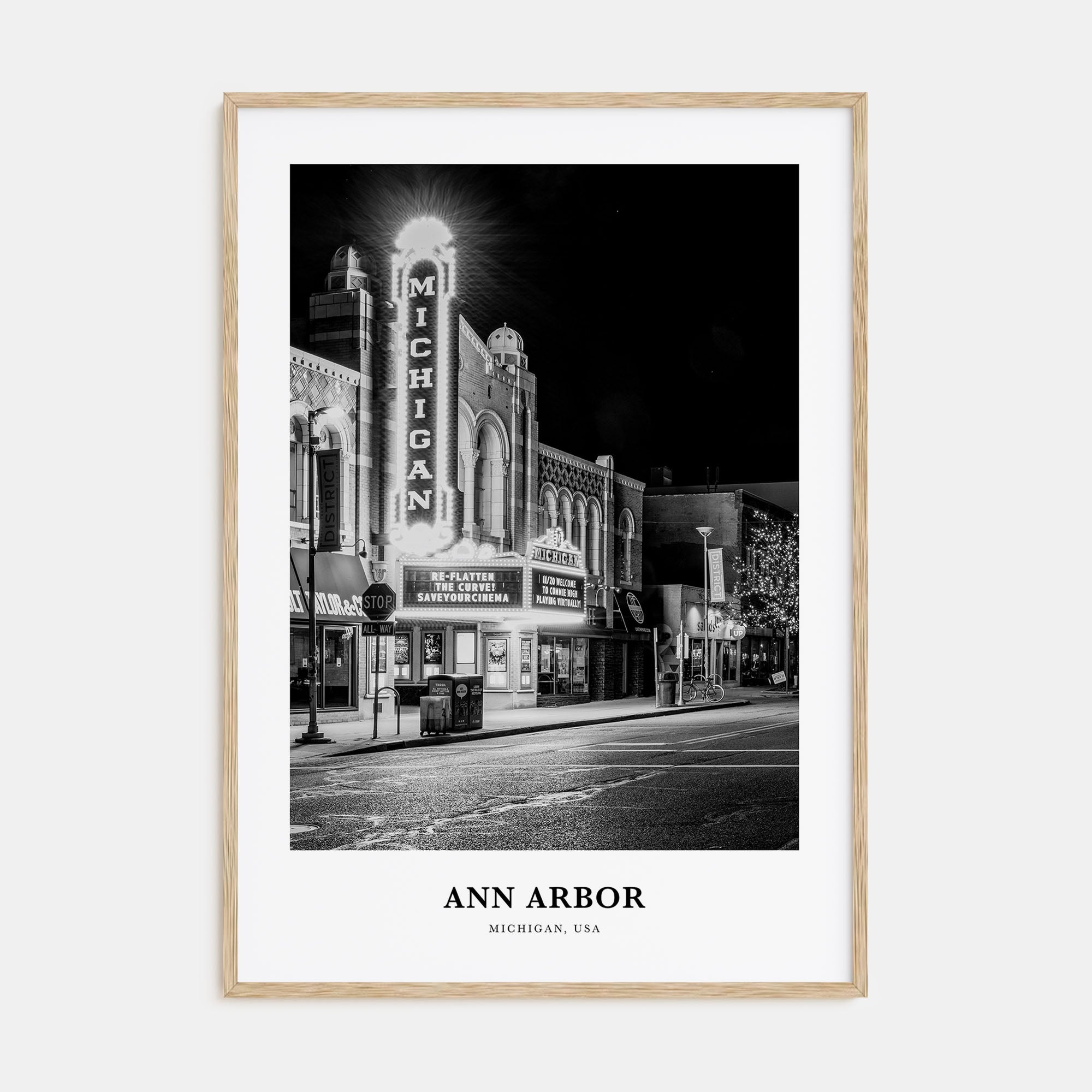 Ann Arbor Portrait B&W No 2 Poster
