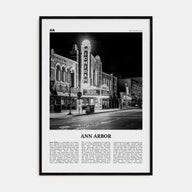 Ann Arbor Travel B&W No 1 Poster